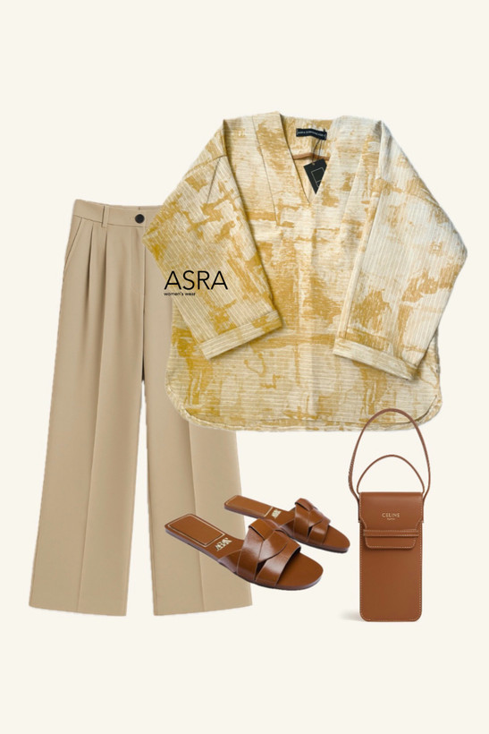 مانتو شومیزی خردلی