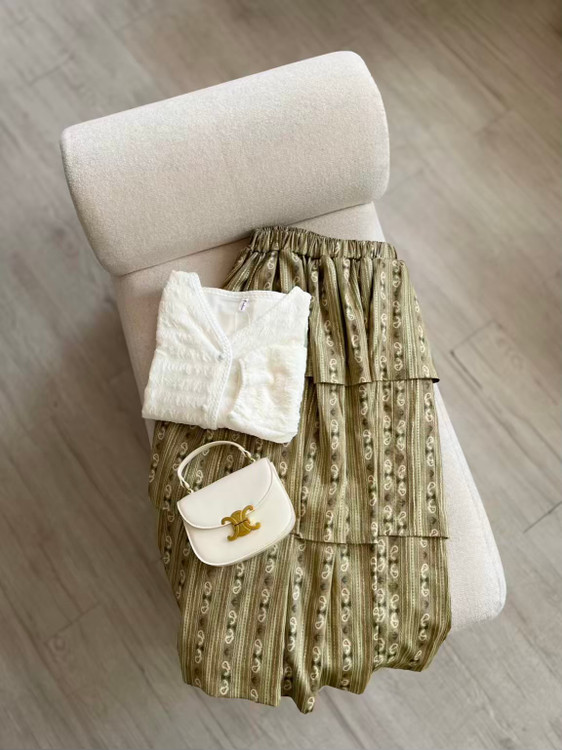 دامن نخی طبقهای چیندار