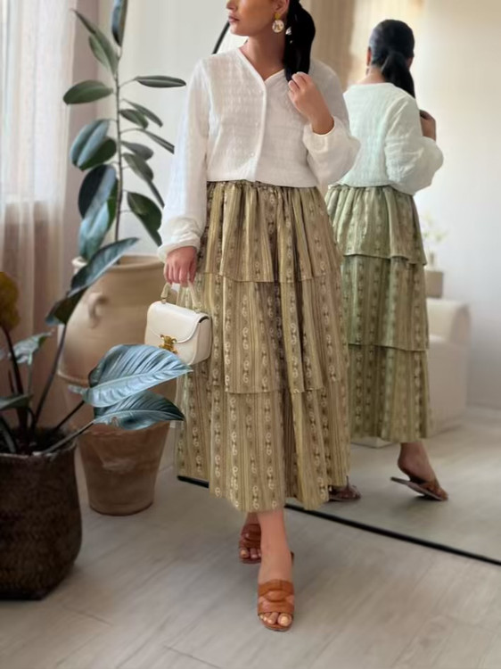 دامن نخی نمای پشت