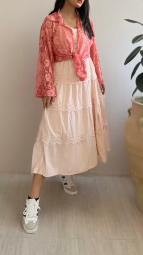 شومیز دانتل گلبهی