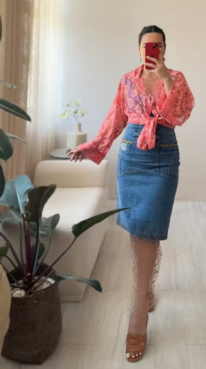 شومیز دانتل نمای جلو