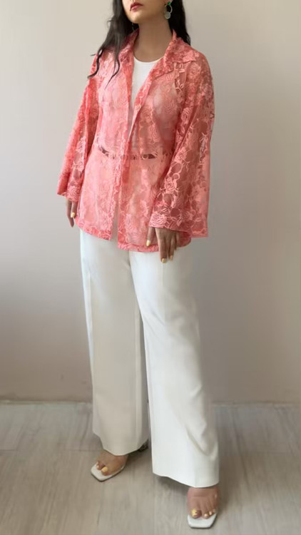 شومیز دانتل نمای پشت