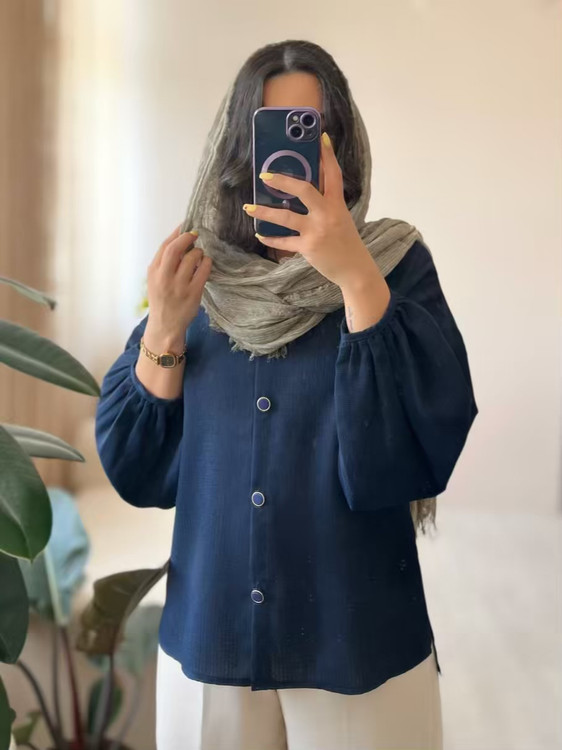 مانتو شومیزی نمای جلو