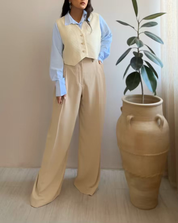 جلیقه ژاکارد نمای جلو