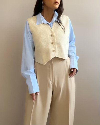 جلیقه ژاکارد آستردار