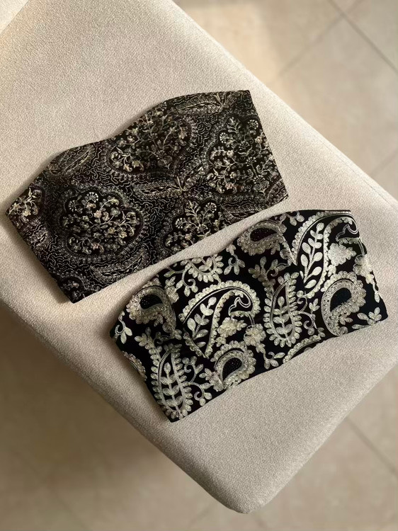 نیمتنه مخمل جزئیات سوزندوزی