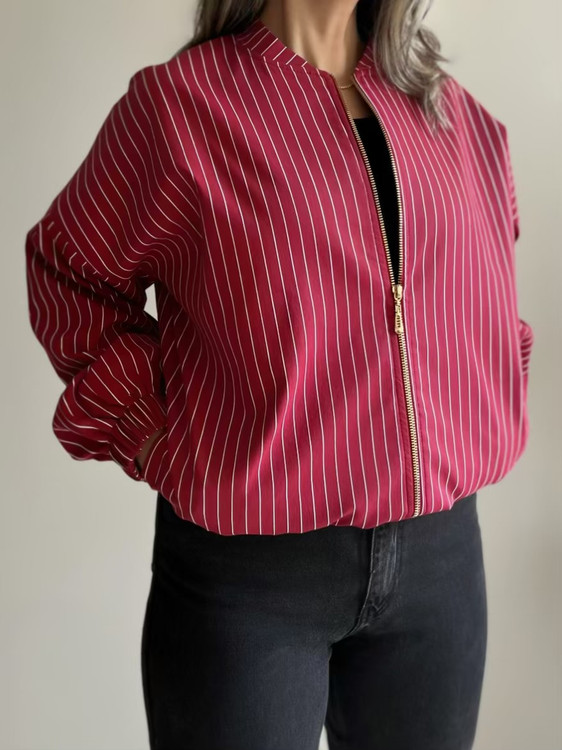 بامبر جکت آلبالو نمای پشت