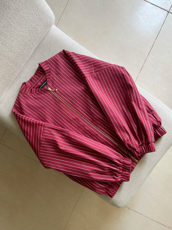 بامبر جکت آلبالو بهاره تابستانه فری سایز